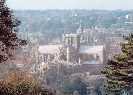 cathedral viewed from St Giles Hill